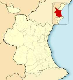 Torrebaixa situat respecte Província de Valéncia