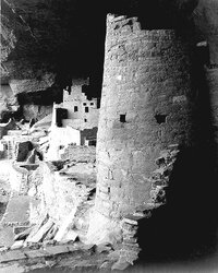 Torre redona, Cliff Palace en 1941. Fotografia d'Ansel Adams.