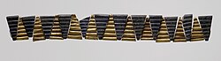Collar; 2600–2500 AC; or i lapis lazuli; llarc: 22.5 cm; Cementeri Real d'Ur (Iraq); Metropolitan Museum of Art