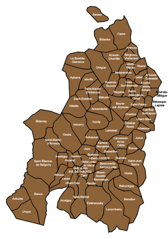 Municipis i comarques de la Baja Navarra (any 2024)