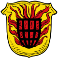 Canastra de fòc de l'escut d'armes de la comunitat alemana de Becherbach.