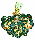 La família Seuter de Württemberg duyen una canastra d'or en el seu escut i l'escut d'armes superior.[12]