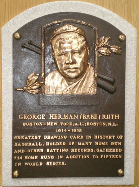 Archiu:Babe Ruth Plaque commons.jpg