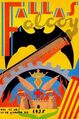 Cartell de les Falles d'Alcoy de l'any 1935, en temps de la II República Espanyola, per l'artiste alcoyà V. Abad Rico.